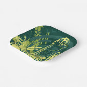 Grunge City Graphic Papieren Bordje (Gebogen)