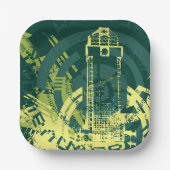 Grunge City Graphic Papieren Bordje (Voorkant)