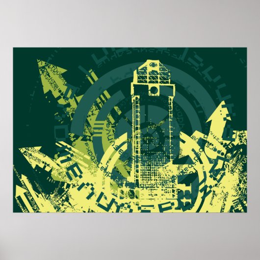 Grunge City Graphic Poster (Voorkant)