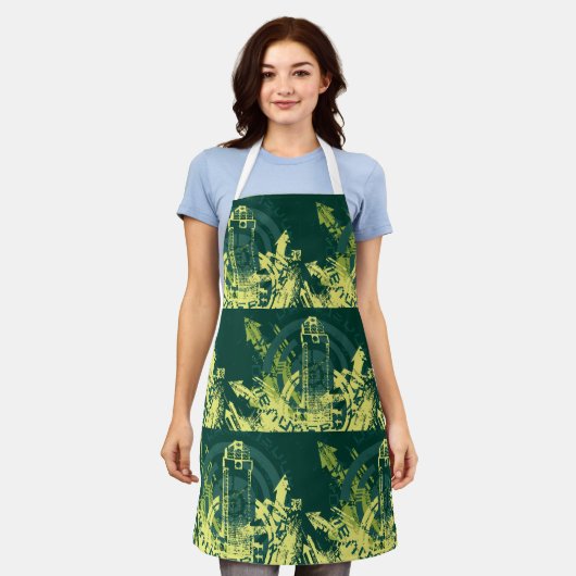 Grunge City Graphic Schort (Gedragen)