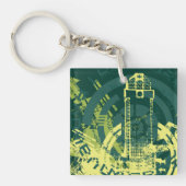 Grunge City Graphic Sleutelhanger (Voorkant)