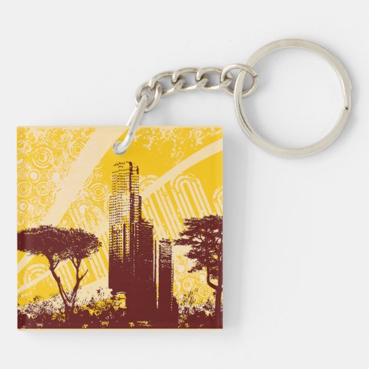 Grunge City Sleutelhanger (Achterkant)