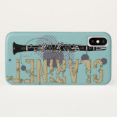 Grunge Clarinet Case-Mate iPhone Case (Achterkant (horizontaal))