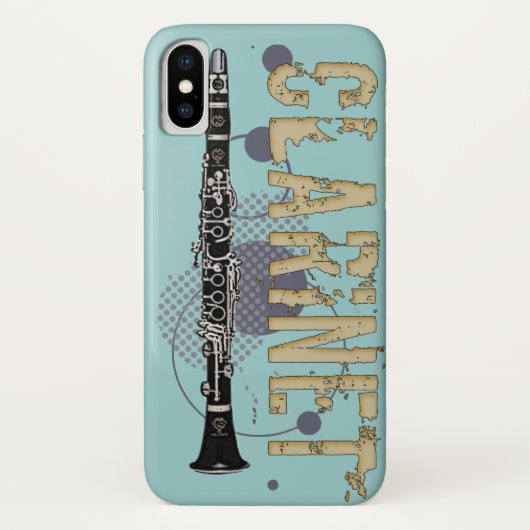 Grunge Clarinet Case-Mate iPhone Case (Achterkant)