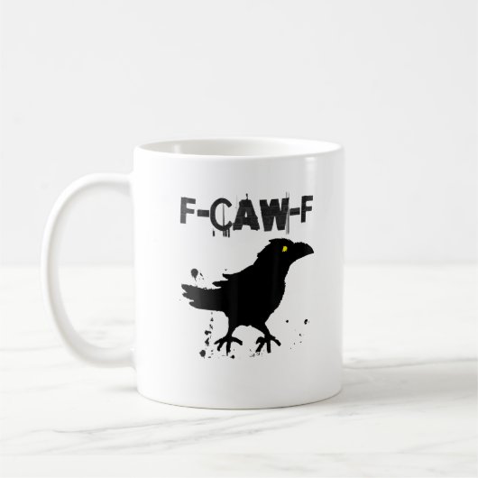Grunge Coffee F Caw F Crow Humor Creative Style Koffiemok (Links)