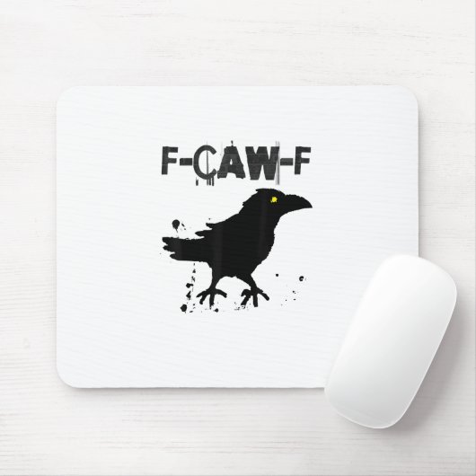Grunge Coffee F Caw F Crow Humor Creative Style Muismat (Met muis)