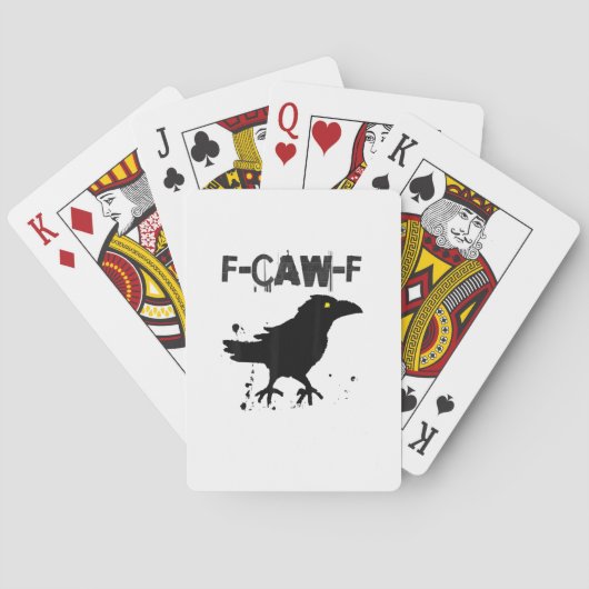 Grunge Coffee F Caw F Crow Humor Creative Style Pokerkaarten (Achterkant)