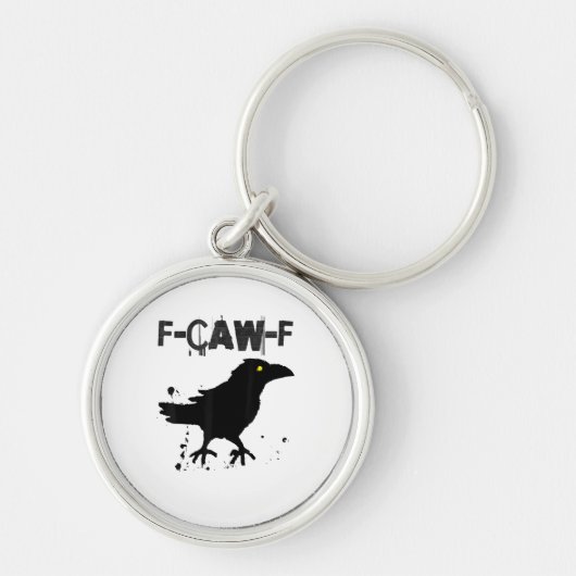 Grunge Coffee F Caw F Crow Humor Creative Style Sleutelhanger (Voorkant)