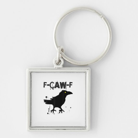Grunge Coffee F Caw F Crow Humor Creative Style Sleutelhanger (Voorkant)
