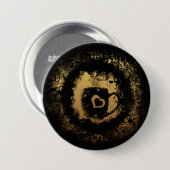 Grunge Coffee Ronde Button 7,6 Cm (Voorkant /achterkant)