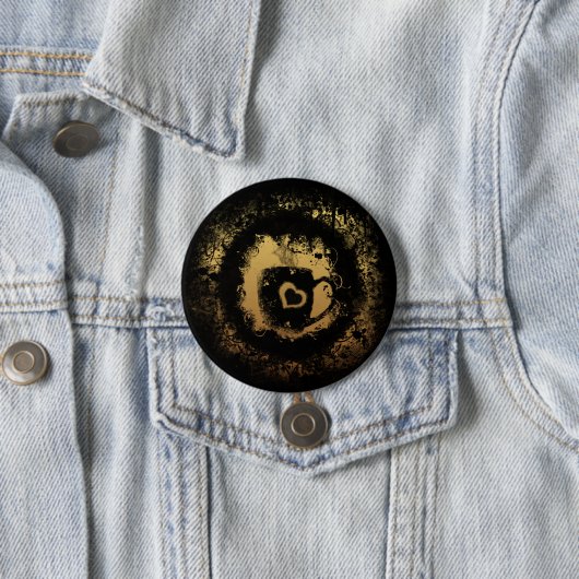 Grunge Coffee Ronde Button 7,6 Cm (In situ)