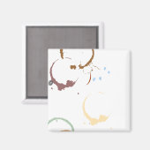 Grunge Coffestain Magnet (Voorkant / Achterkant)