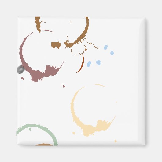 Grunge Coffestain Magnet (Voorkant)