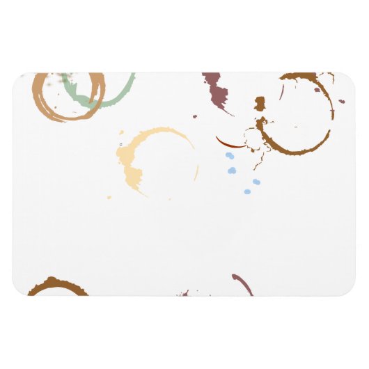 Grunge Coffestain Magnet Magneet (Horizontaal)