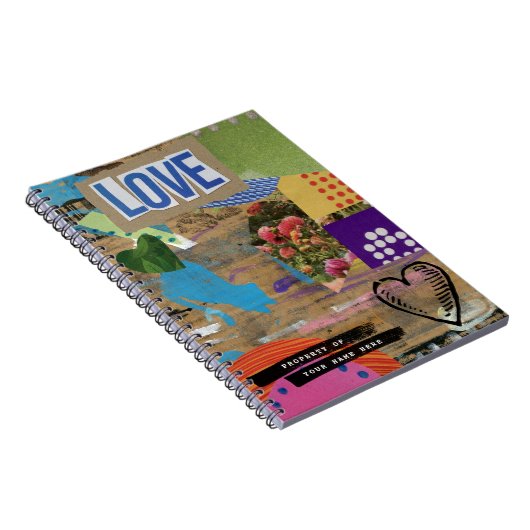 Grunge Collage Creative Custom Notitieboek (Rechterzijde)