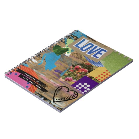 Grunge Collage Creative Custom Notitieboek (Linkerzijde)