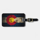 Grunge Colorado Flag Bagagelabel (Voorkant horizontaal)