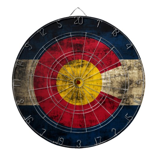Grunge Colorado Flag Dartbord (Voorkant)
