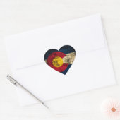 Grunge Colorado Flag Hart Sticker (Envelop)