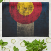 Grunge Colorado Flag Theedoek (Gevouwen)