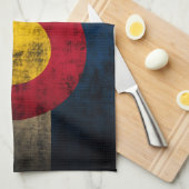 Grunge Colorado Flag Theedoek (Quarter Fold)