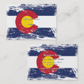 Grunge Colorado Flag Visitekaartje (Voorkant / Achterkant)