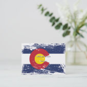 Grunge Colorado Flag Visitekaartje (Staand voorkant)