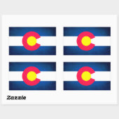 Grunge Colorado vlag rechthoek stickers (Vel)