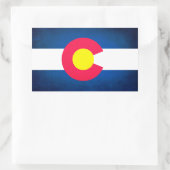 Grunge Colorado vlag rechthoek stickers (Tas)