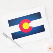 Grunge Colorado vlag rechthoek stickers (Envelop)