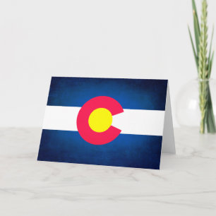 Grunge Colorado vlag wenskaart Kaart