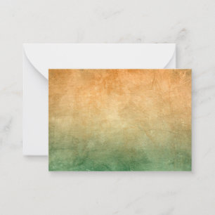 Grunge Colors - Orange & Green Notitiekaartje