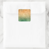 Grunge Colors - Orange & Green Vierkante Sticker (Tas)