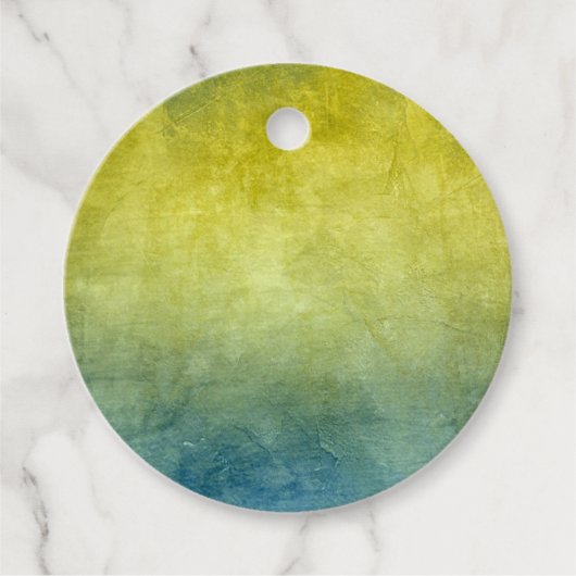 Grunge Colors - Yellow & Blue Bedankjes Labels (Voorkant)