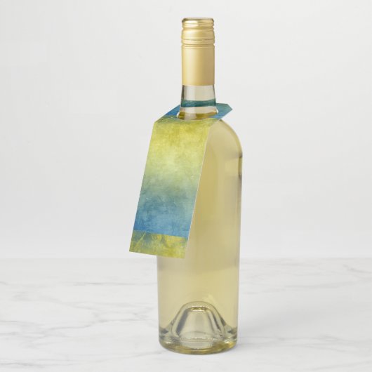 Grunge Colors - Yellow & Blue Flessenhanger (Schuin)