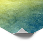 Grunge Colors - Yellow & Blue Poster (Hoek)