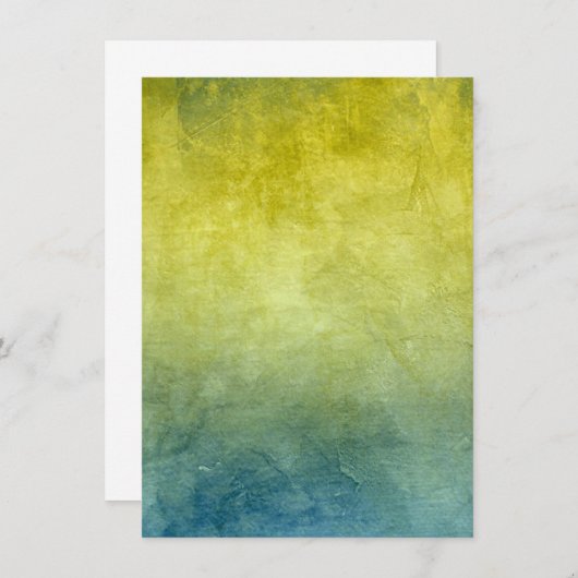 Grunge Colors - Yellow & Blue Save The Date (Voorkant / Achterkant)