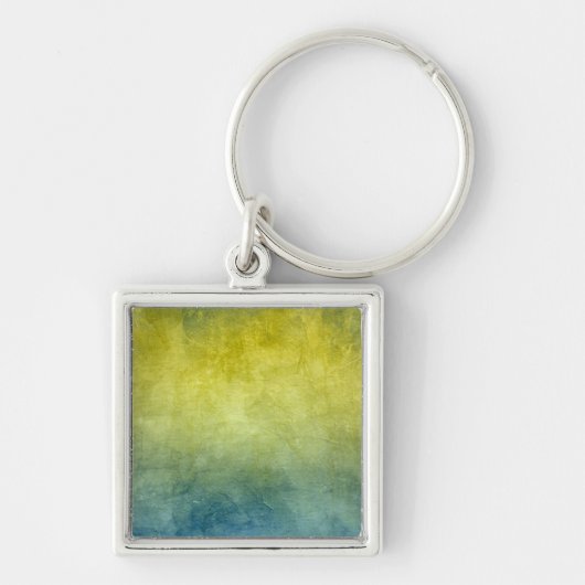 Grunge Colors - Yellow & Blue Sleutelhanger (Voorkant)