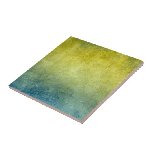 Grunge Colors - Yellow & Blue Tegeltje (Zijkant)