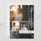 Grunge Concrete 3 Fotoboys Afstuderen Kaart (Voorkant)