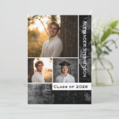 Grunge Concrete 3 Fotoboys Afstuderen Kaart (Staand voorkant)