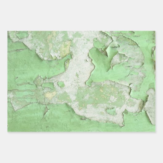 Grunge Concrete Urban Texture Cracked Green Paint  Inpakpapier Vel (Voorkant 3)
