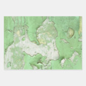 Grunge Concrete Urban Texture Cracked Green Paint  Inpakpapier Vel (Voorkant 2)