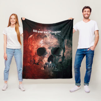 Grunge coole illustratie van een kaakloze menselij fleece deken