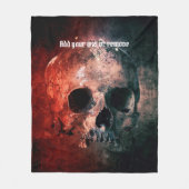 Grunge coole illustratie van een kaakloze menselij fleece deken (Voorkant)