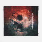 Grunge coole illustratie van een kaakloze menselij fleece deken (Voorkant (Horizontaal))