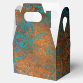 Grunge Copper Patina en Turquoise Bedankdoosjes (Geopend)