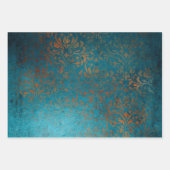 Grunge Copper Patina en Turquoise Inpakpapier Vel (Voorkant 2)
