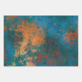 Grunge Copper Patina en Turquoise Inpakpapier Vel (Voorkant 3)