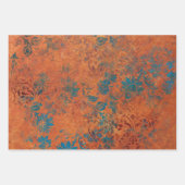 Grunge Copper Patina en Turquoise Inpakpapier Vel (Voorkant 3)